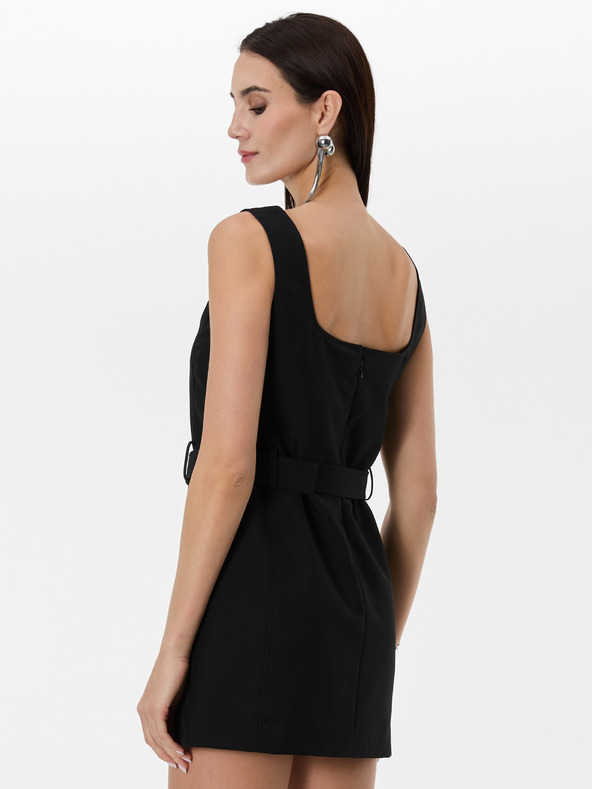 Orsay Черна дамска рокля с колан ORSAY