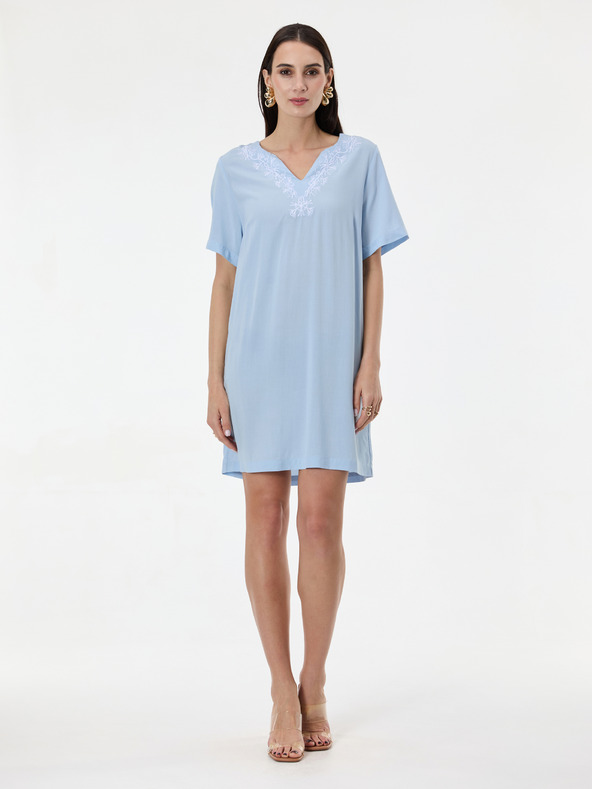 Orsay Светлосиня дамска рокля до коленете ORSAY