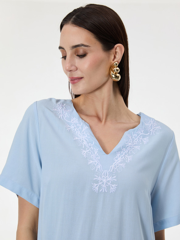 Orsay Светлосиня дамска рокля до коленете ORSAY