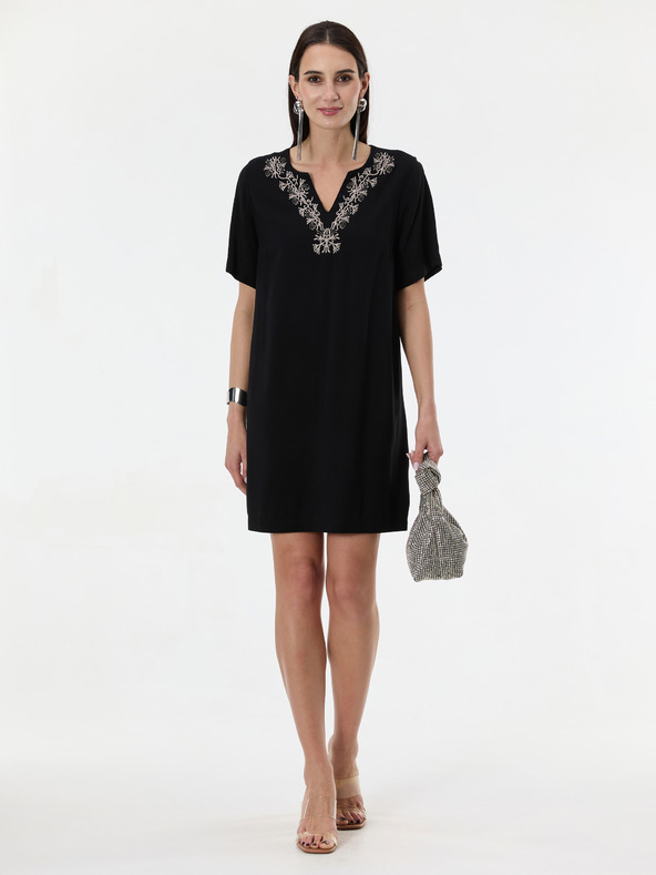 Orsay Черна дамска рокля с дължина до коляното ORSAY