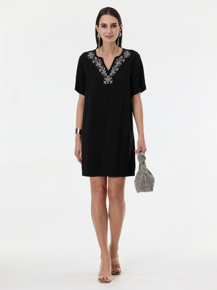 Orsay Черна дамска рокля с дължина до коляното ORSAY