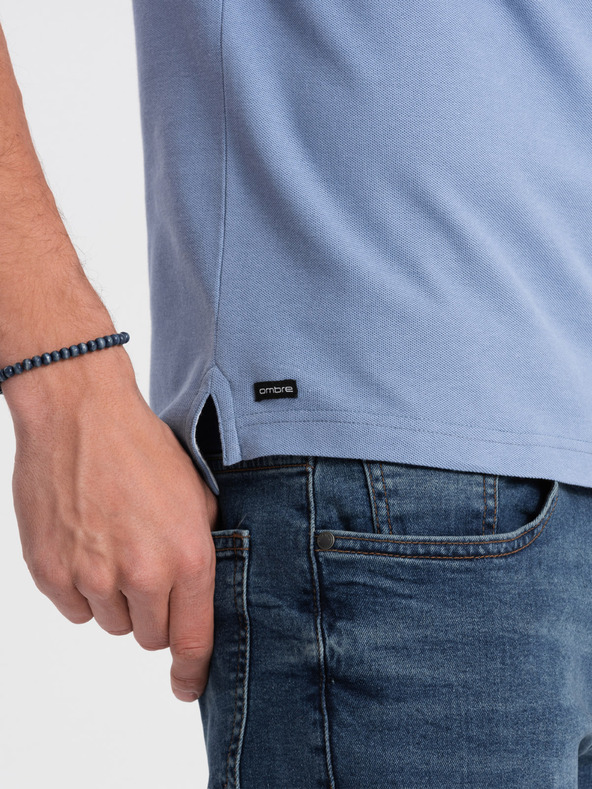 Ombre Clothing Светлосиня мъжка поло риза Ombre Clothing