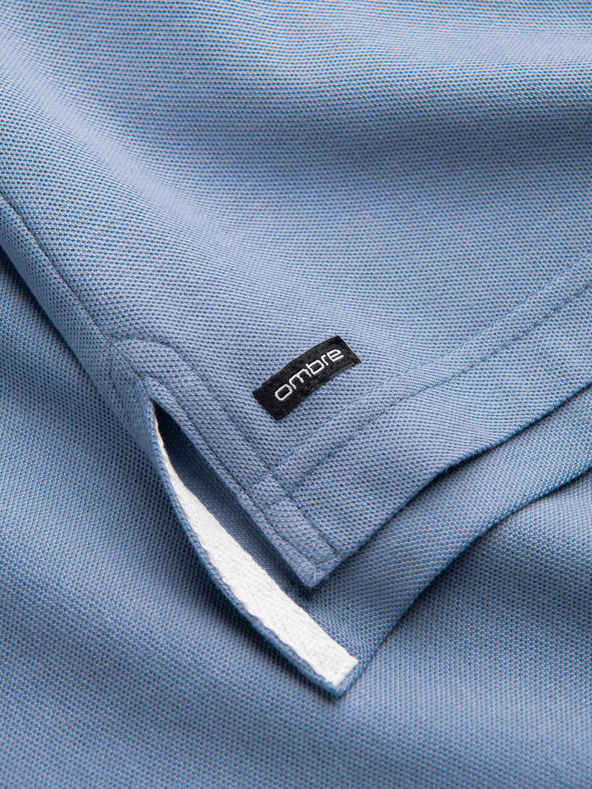 Ombre Clothing Светлосиня мъжка поло риза Ombre Clothing