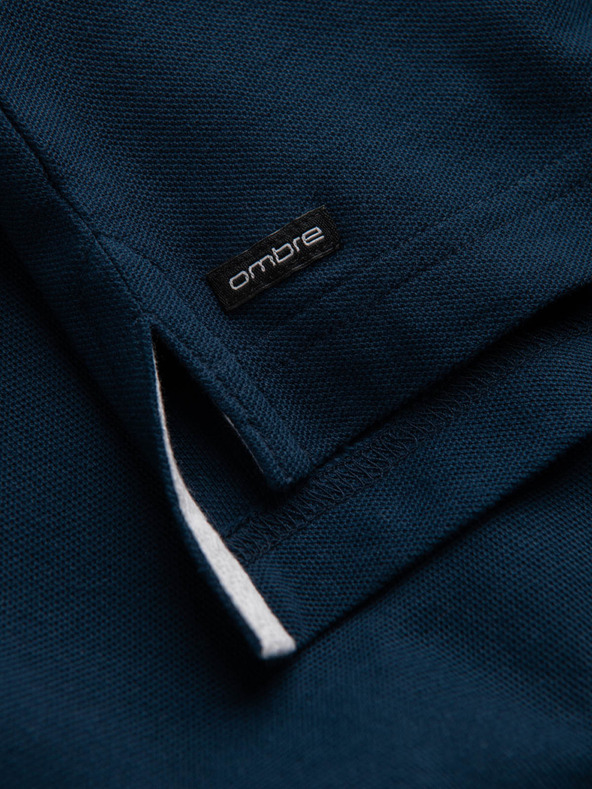 Ombre Clothing Тъмносиня мъжка поло риза Ombre Clothing