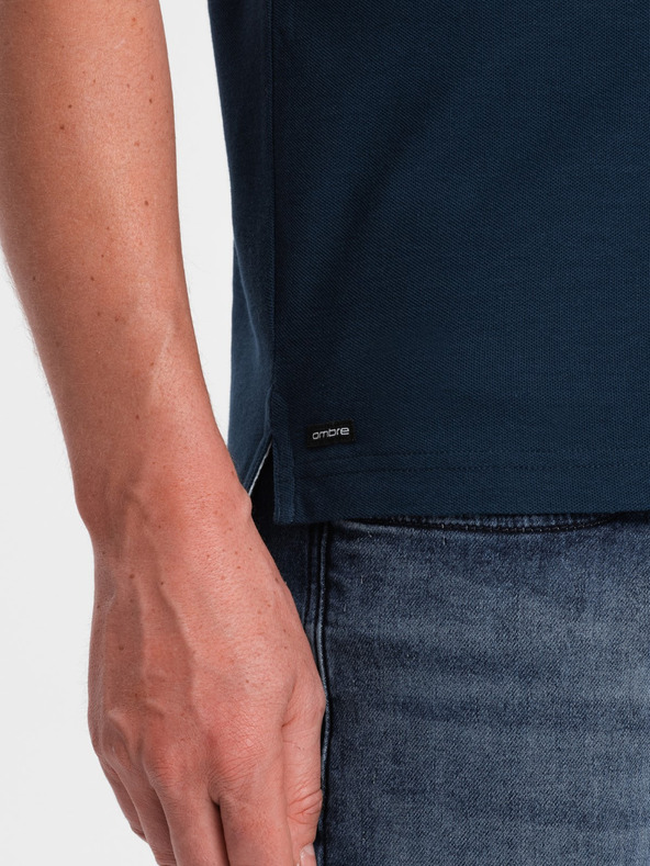 Ombre Clothing Тъмносиня мъжка поло риза Ombre Clothing