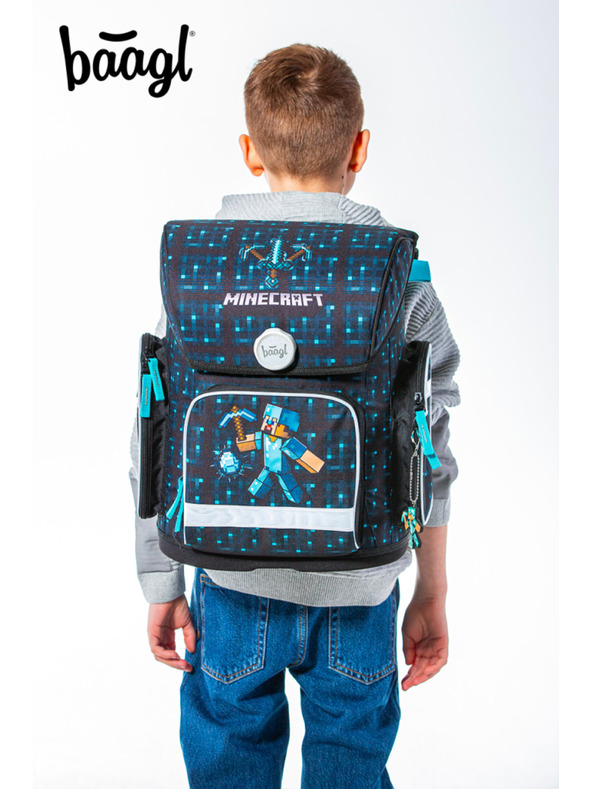 BAAGL  Ergo Minecraft Blue Axe Ученическа раница