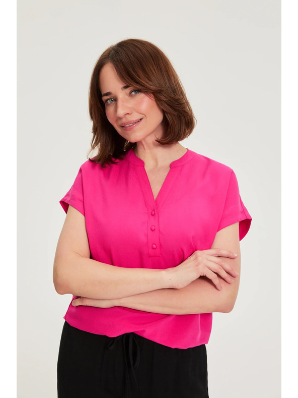 Moodo Риза от вискоза лилава Moodo