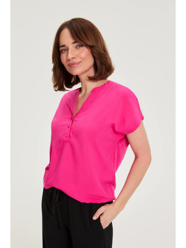 Moodo Риза от вискоза лилава Moodo