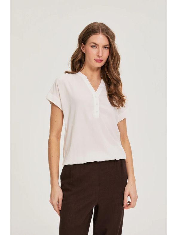 Moodo Бяла вискозна риза Moodo