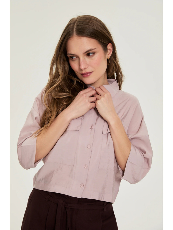 Moodo Вискозна риза розова Moodo