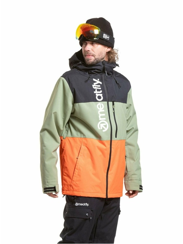 Meatfly Мeatfly мъжко ски и сноуборд яке Manifold Black / Orange