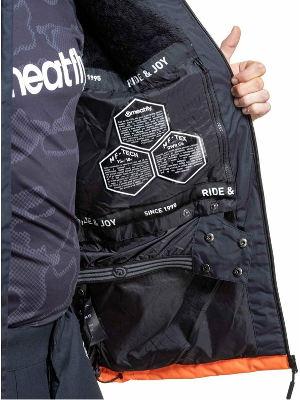 Meatfly Мeatfly мъжко ски и сноуборд яке Manifold Black / Orange