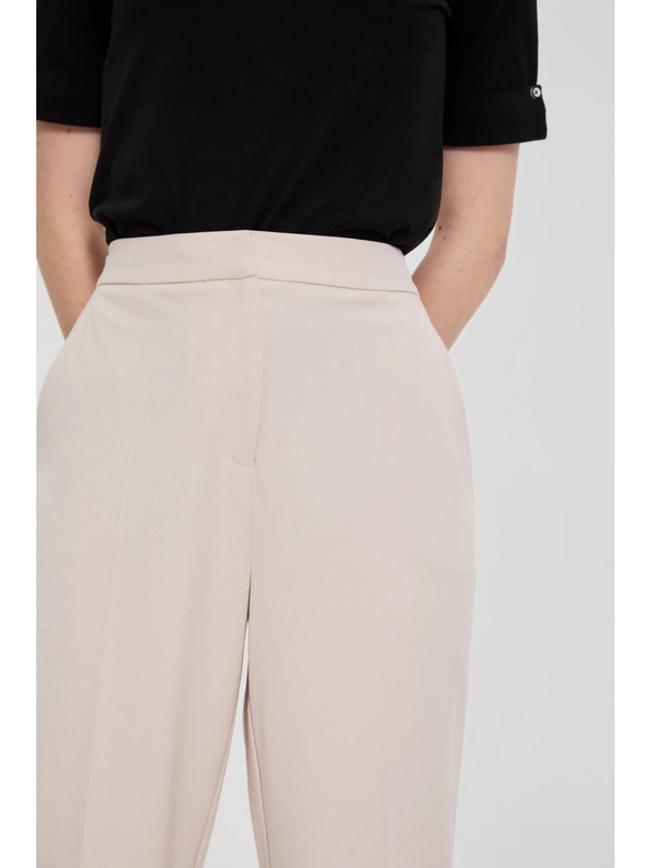 Moodo Цигарени панталони бежови Moodo