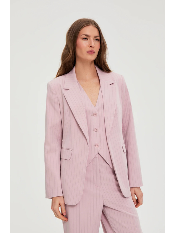 Moodo Сако в райета розово Moodo