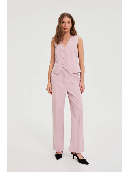 Moodo Панталони с фини райета розови Moodo