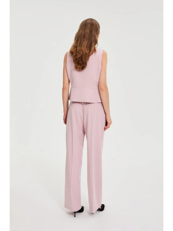 Moodo Панталони с фини райета розови Moodo