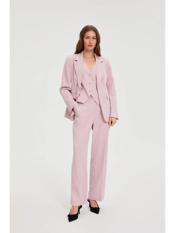 Moodo Панталони с фини райета розови Moodo