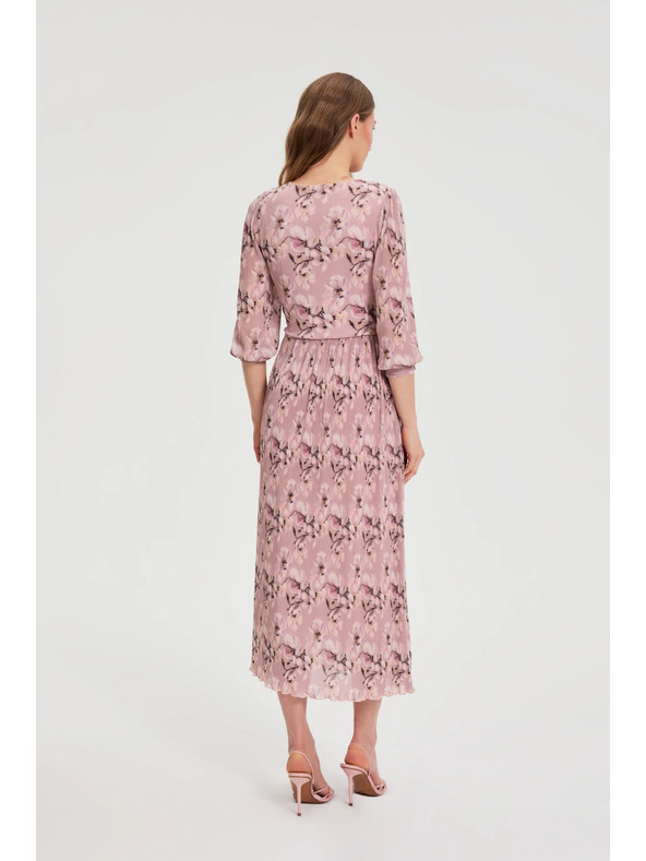 Moodo Плисирана рокля розова Moodo