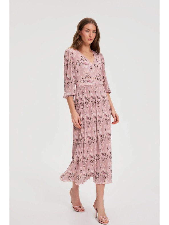 Moodo Плисирана рокля розова Moodo