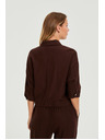 Moodo Якета с лен кафява Moodo