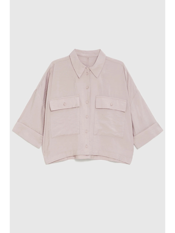 Moodo Вискозна риза розова Moodo