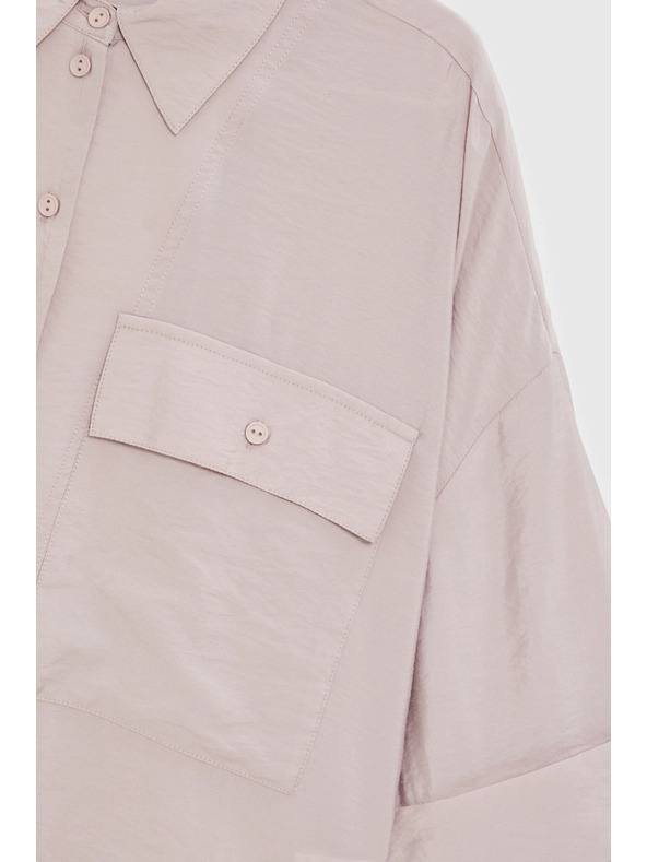 Moodo Вискозна риза розова Moodo