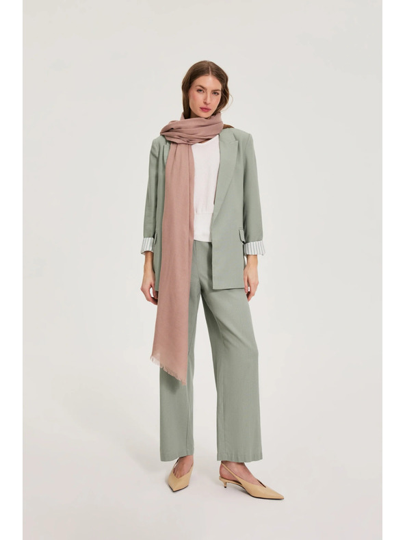 Moodo Сако с добавка от лен маслинено зелено Moodo