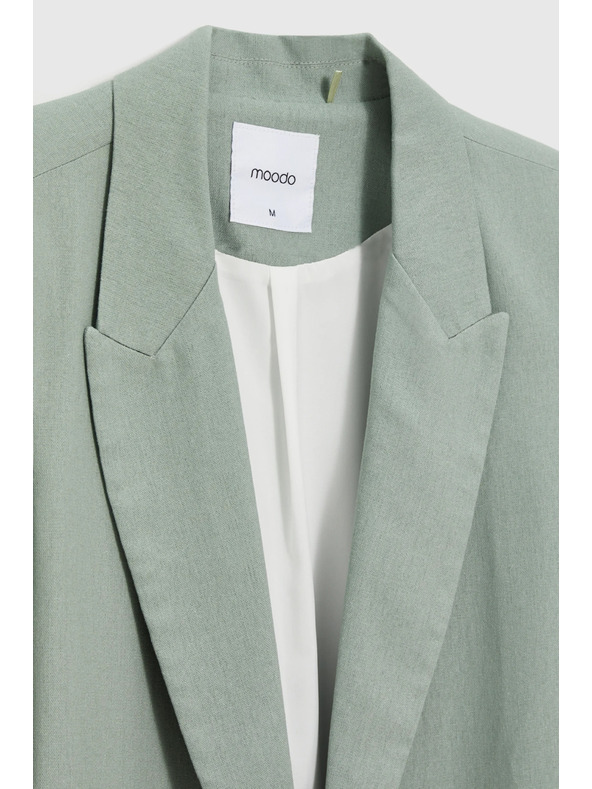 Moodo Сако с добавка от лен маслинено зелено Moodo