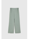 Moodo Панталони с добавка от лен маслинено зелени Moodo