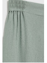 Moodo Панталони с добавка от лен маслинено зелени Moodo