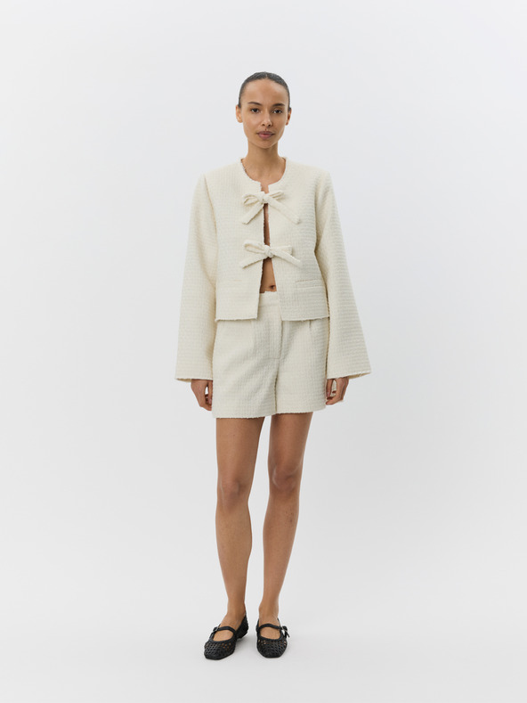 Sofie Schnoor Кремави вълнени дамски шорти MIDGESW