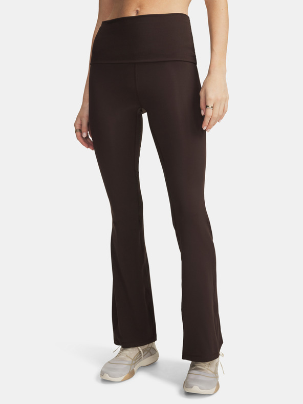 Under Armour Дамски спортни панталони Under Armour Meridian Rib Foldover Flare-BRN