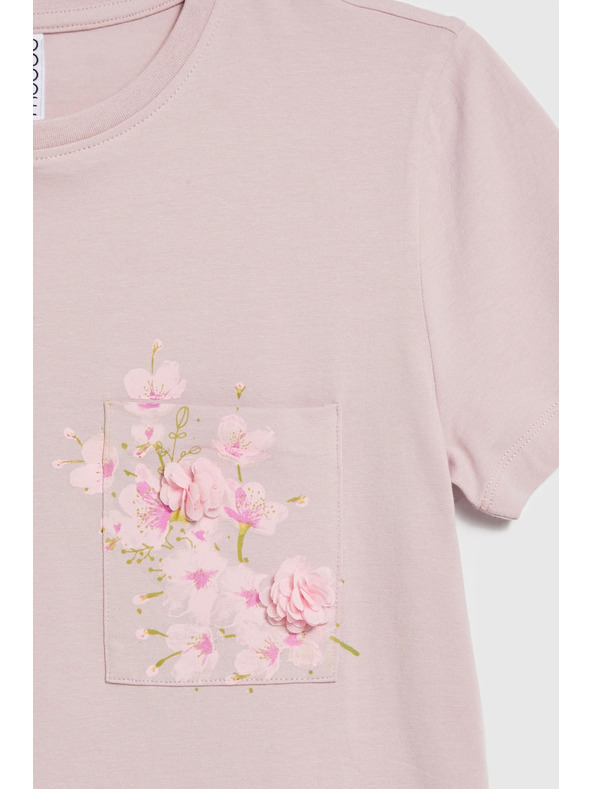 Moodo Тениска с джоб розова Moodo