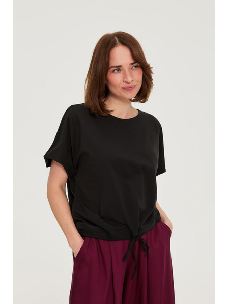Moodo Тениска с връзване черна Moodo