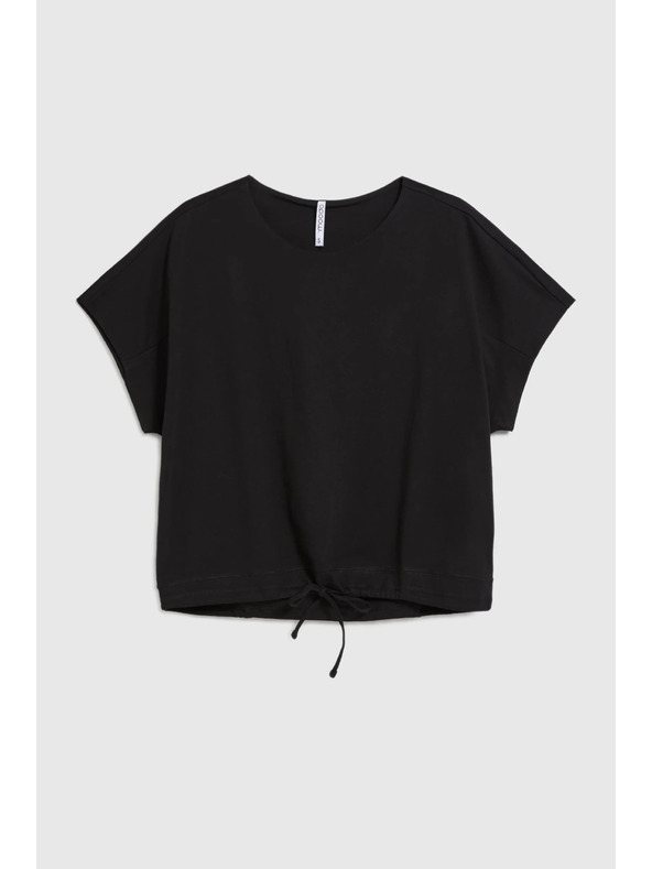 Moodo Тениска с връзване черна Moodo