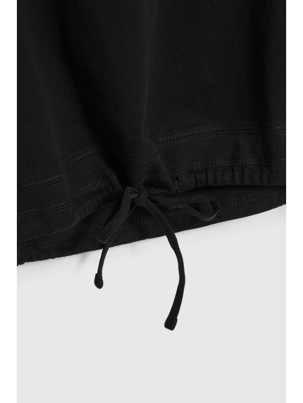 Moodo Тениска с връзване черна Moodo