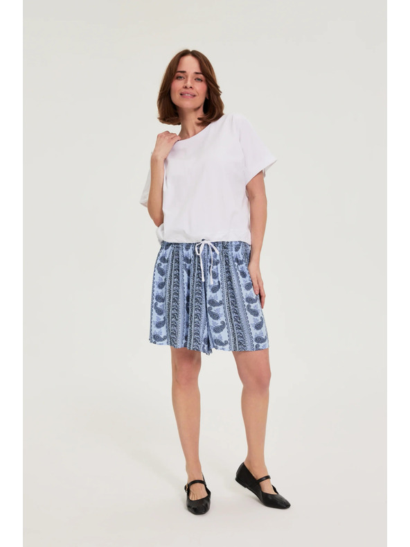 Moodo Тениска с връзване бяла Moodo