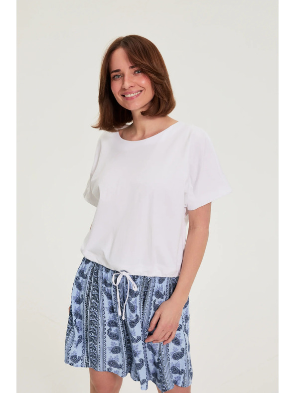 Moodo Тениска с връзване бяла Moodo