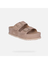 Geox Бежови дамски сандали Geox Sandybett High