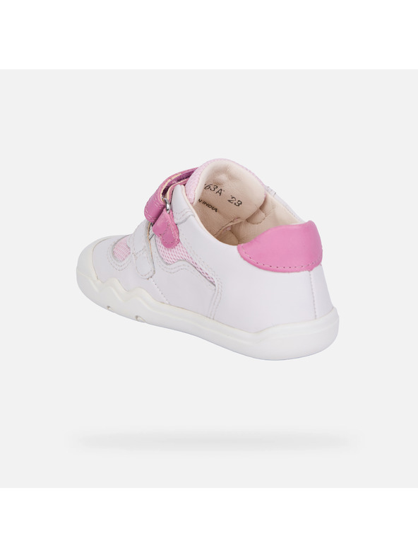 Geox Бели детски босоноги маратонки за първи крачки Geox Steppieup