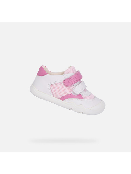 Geox Бели детски босоноги маратонки за първи крачки Geox Steppieup