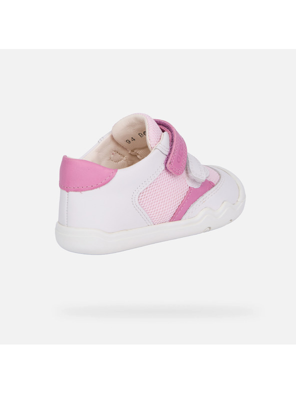 Geox Бели детски босоноги маратонки за първи крачки Geox Steppieup