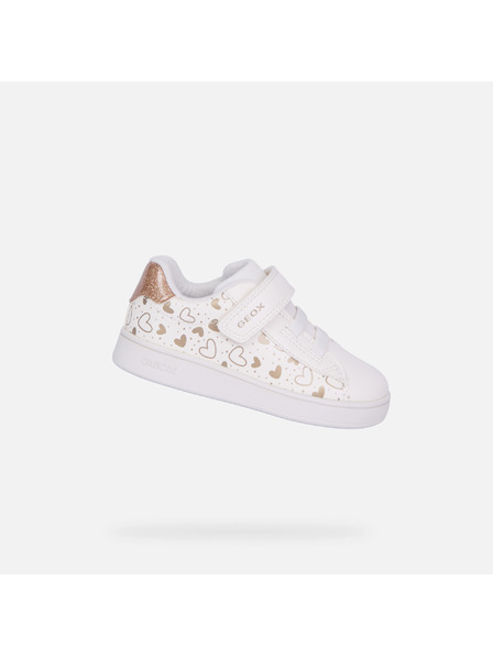 Geox Бели маратонки Geox Eclyper за момичета