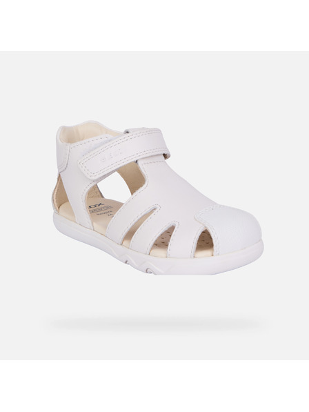 Geox Бели детски босоноги сандали за първи крачки Geox Steppieup