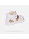 Geox Бели детски босоноги сандали за първи крачки Geox Steppieup