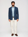 Ombre Clothing Мъжко синьо сако SLIM с фина текстура