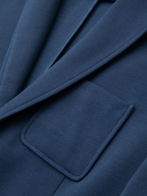 Ombre Clothing Мъжко синьо сако SLIM с фина текстура