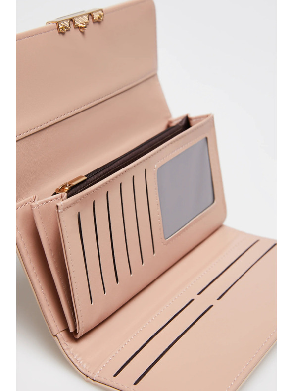 Moodo Голям бежов портфейл Moodo