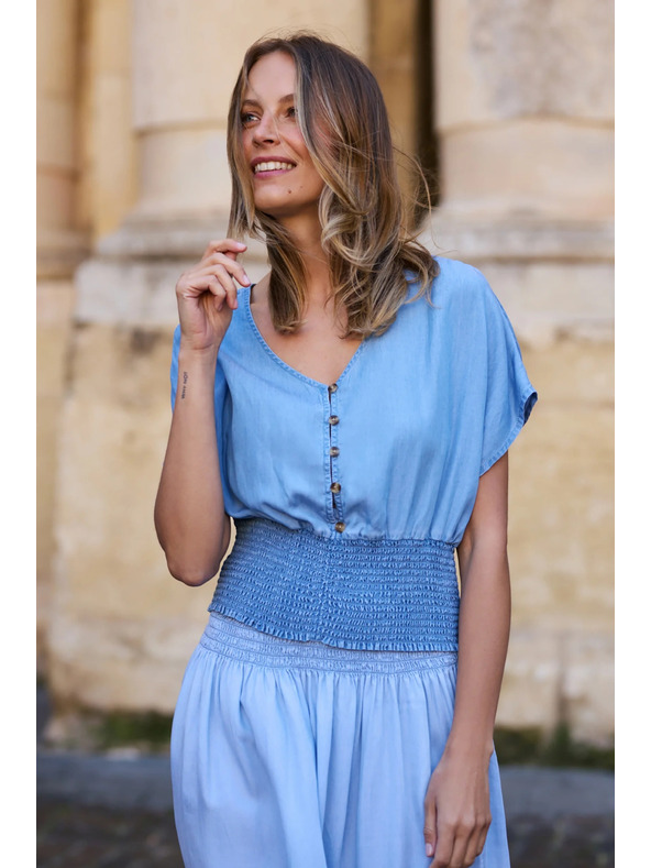 Moodo Риза лиоцел синя Moodo