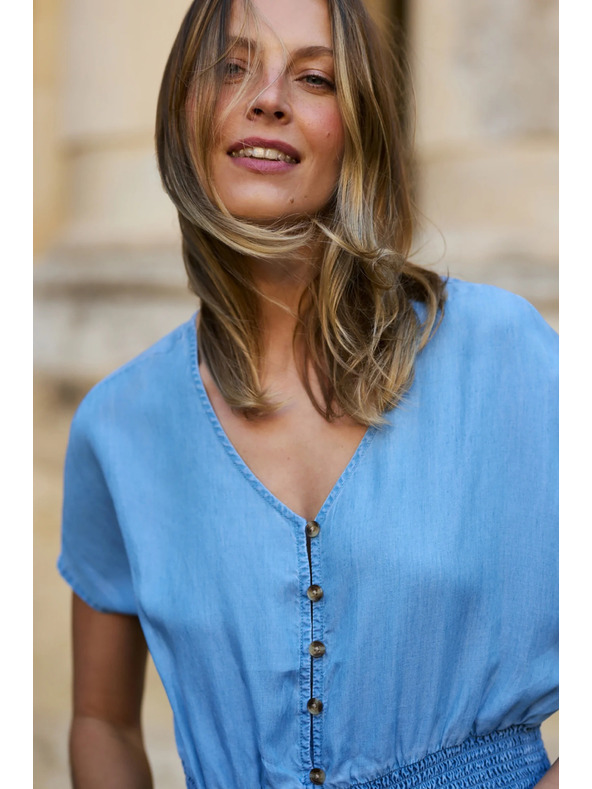 Moodo Риза лиоцел синя Moodo